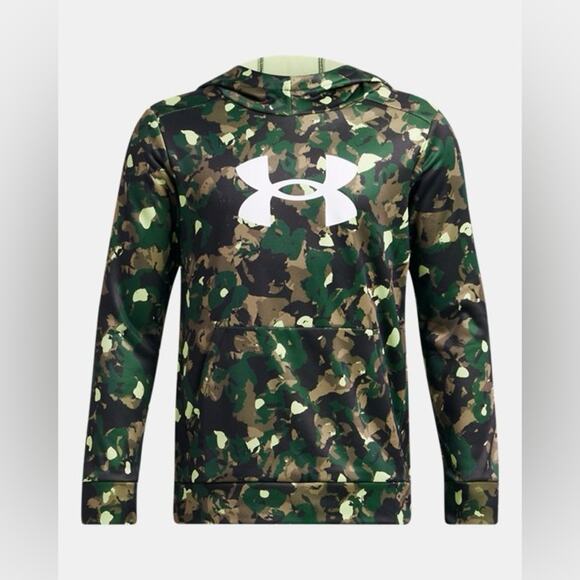 Under Armour Other - Under Armour Armour Fleece Big Logo Printed Boy's Hoodie Sz 14/16 - NWOT
